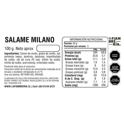 Salame Milano 100gr