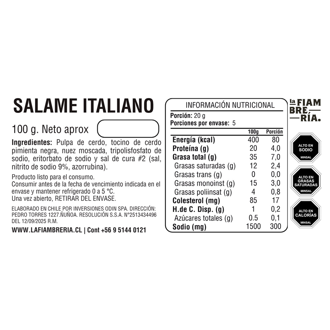 Salame Italiano 100gr