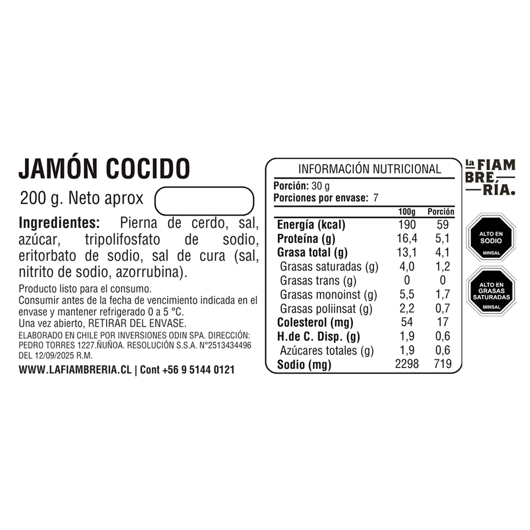 Jamón Cocido 200gr