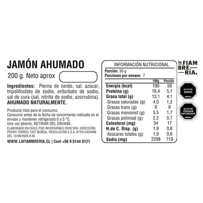 Jamón Ahumado 200gr