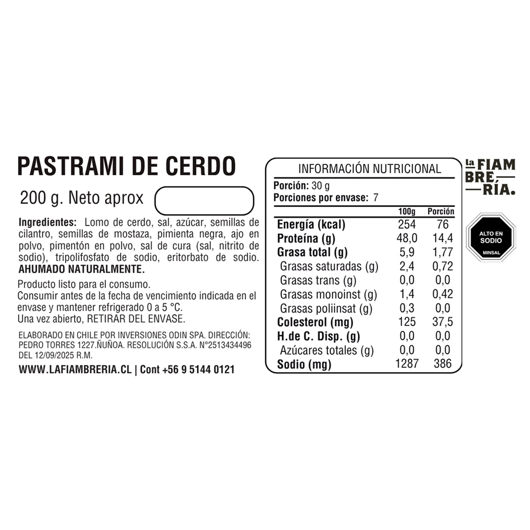 Pastrami Cerdo 200gr