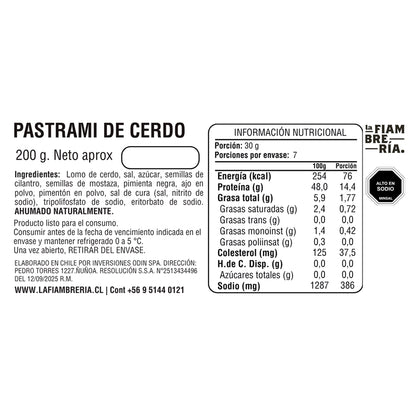 Pastrami Cerdo 200gr