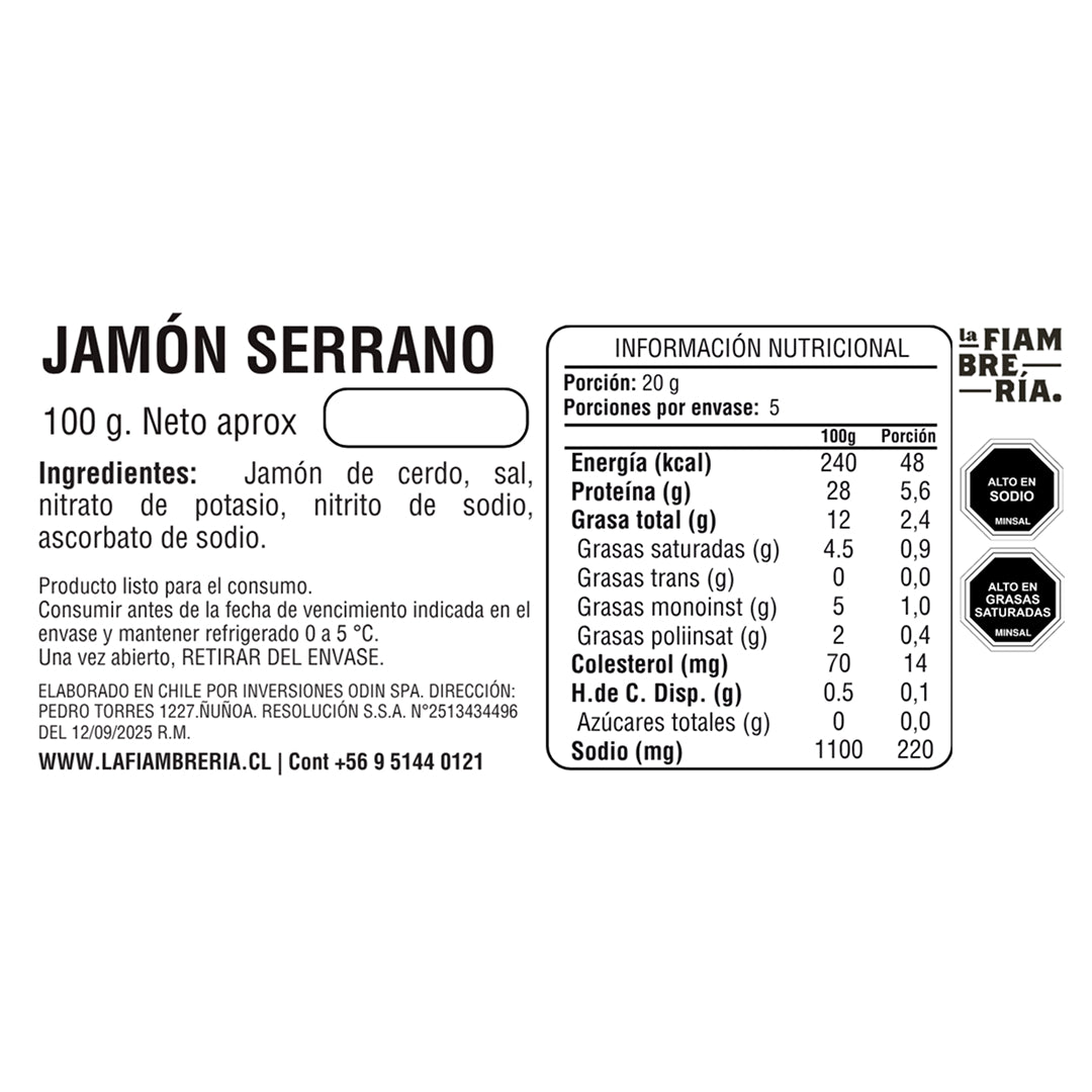 Jamón Serrano 100gr