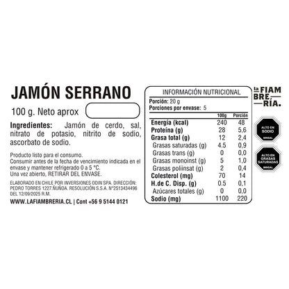 Jamón Serrano 100gr