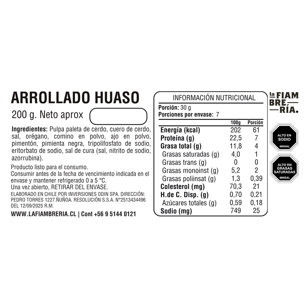 Arrollado Huaso 200gr